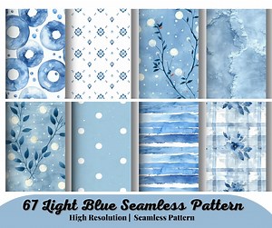 67 Steel Blue Seamless Pattern Watercolor Polka Dot Digital Paper Pack Printable Scrapbooking Paper Light Blue Background Pastel Baby Blue - Etsy