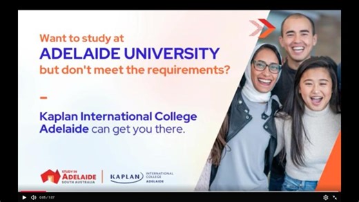 Kaplan International College Adelaide | Pathway to Adelaide University 2026 | Study in Adelaide, South Australia