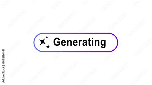 AI Content Generator Magic Wand Icon Motion Graphic. Artificial Intelligence Create Star Wand Icon Animation. Generative AI Button Icon Outline Gradient Animation
