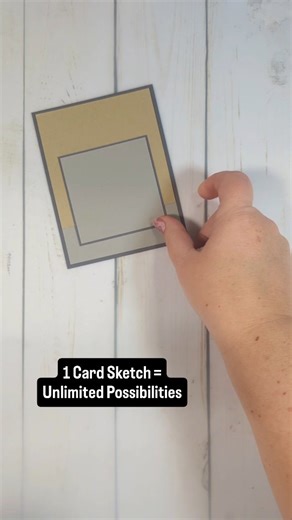 Heidi Collins, On Y Go! Stamping, Paper Crafts Teacher on Instagram: "I love how you can use one simple card sketch to create endless cards! I've had so much fun with this one that I can't seem to stop. Comment SKETCH8 for the free project sheet #StampinUp #cardmaker #cardsketch"