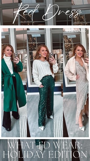 6.7K views | It's time to get in the Christmas spirit with these dazzling new looks!✨Tap to shop #RDBabe @jamisantors looks now! | Red Dress | Facebook