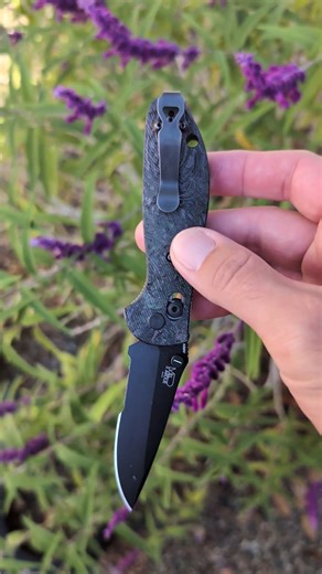 Benchmade Mini Griptilian with Green Glow Carbon fiber scales glow in the dark sold