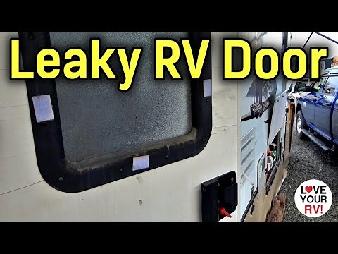 Leaky RV Entrance Door Window Repair