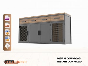 Industrial Counter a Sturdy and Elegant Piece of Furniture, Pdf, 3D Model. - Etsy
