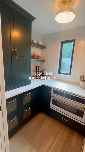Dining area converted to walk-in pantry, mudroom, and laundry room/bathroom combo!