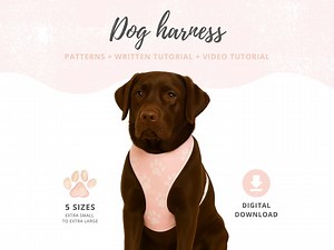 Dog Harness Sewing Pattern and Video Tutorial | ALL SIZES Harness Pattern Bundle | Adjustable Harness Template – Extra Small to Extra Large - Etsy