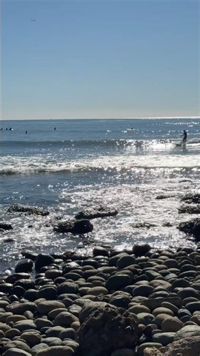 La Jolla Surfing | Pebble Rocks & Sunlight on the Ocean, beauty of Southern California’s coastline
