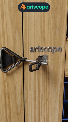 #ariscope This clever door lock uses a spinning part to snap into place perfectly