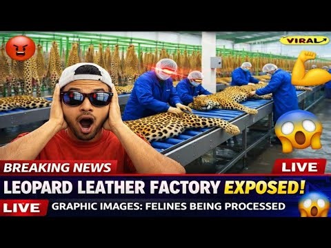 Inside a Modern leopard Leather Factory - From Raw Skin to High-End Luxury Fashion (Complet Process)