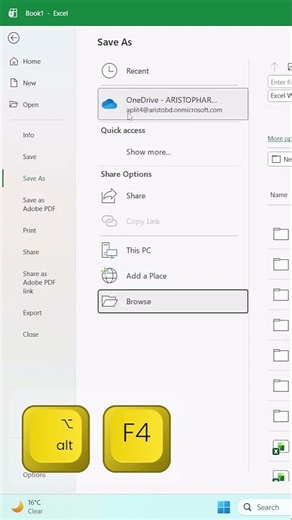 Save Time ⏱️ F12 Shortcut diye File Save | PC Tips Bangla #Shortcut #Productivity