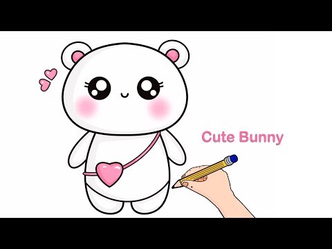 Draw a Cute Bear With Side Purse Easy | Draw Step by Step Bear Easy
