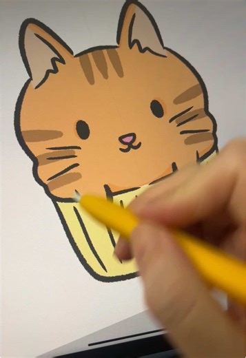 Using Procreate Krisp brush - link in bio #procreate #procreatecat #procreatetutorial #procreatedrawing #procreateillustration #procreatebrushes #procreatevideo #procreatetips