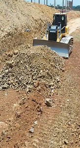 Bulldozer Skills Working on Road Construction #dozer #bulldozer #rells #fypviral #heavyequipment | Bulldozer Operator