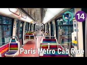 Paris metro Line 14 Cab Ride Mairie de Saint-Ouen to Olympiades