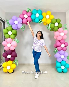 Floral Balloon Arch Decoration | MASS Art and Craft