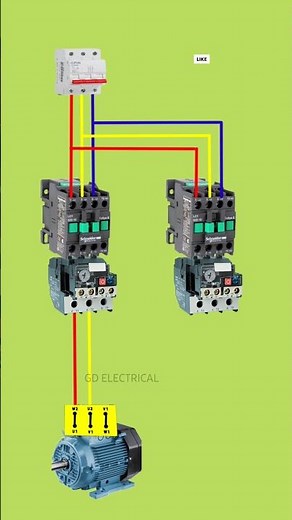 Forward reverse motor control wiring #forwardreversestarter #forwardreverse