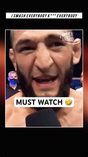 😂 Khamzat Chimaev said ‘I smash everybody’ then THIS happened #shorts #youtubeshorts #trending #ufc