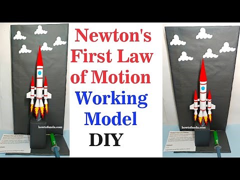 newtons first law of motion working model for science exhibition - diy - physics | howtofunda