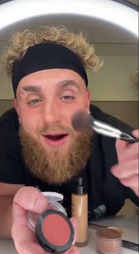 🥊 Jake Paul's Quick Makeup Routine - The 'Natural' Look #jakepaul #veo3 #makeup