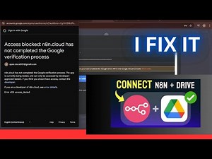 How to Connect Google Drive to n8n Without Errors | OAuth Fix (2025 Tutorial)