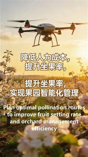 AI+无人机智能授粉——果园开花区精准识别与高效作业 AI+UAV Orchard Pollination — Precision & Efficiency #drone #ai