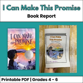 I Can Make This Promise Book Report Template - Writing Activities grades 5 - 7