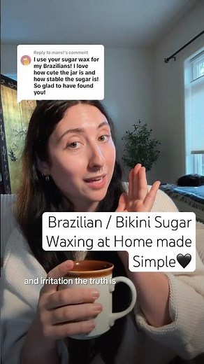 How to do a Bikini/ Brazilian Sugar Waxing at Home 🖤 #sugarwax #waxingathome