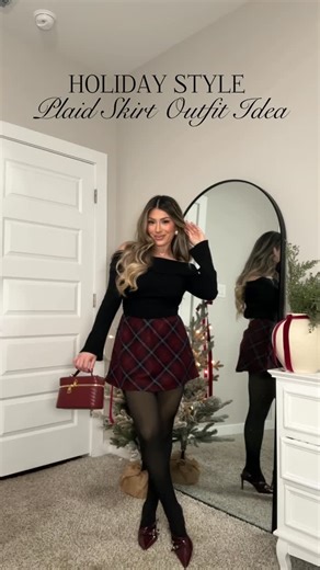 DAL | Feminine Fits + Lifestyle | Holiday Style Plaid Skirt Outfit idea 🥂✨ comment SHOP & I’ll DM you fit details!! https://liketk.it/5EnPF Holiday outfit idea, holiday... | Instagram