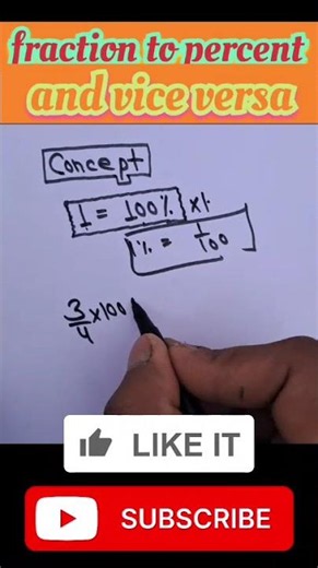 fraction to percent & percent to fraction short trick 😍👌