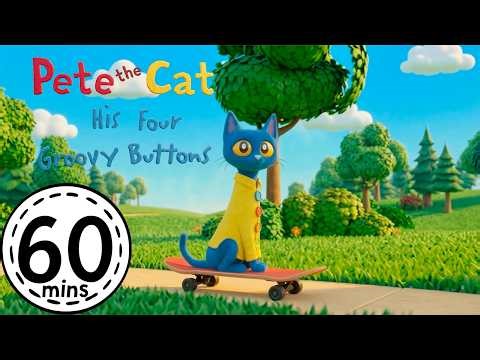 Pete The Cat and His Four Groovy Buttons 1 Hour Collection | KittyCatCollection