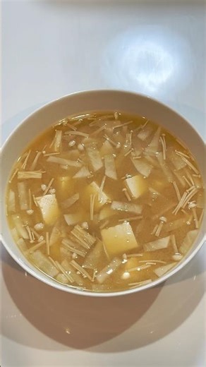 レンジ料理 豆腐の味噌汁🩵 Tofu miso soup #味噌汁#豆腐#tofu