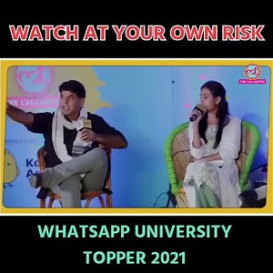 16M views · 349K reactions | WhatsApp university topper  Download this video from our telegram channel: https://t.me/MahuaMoitrafans/1615 | Mahua Moitra Fans | Facebook