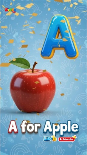 A for Apple 🍎 | ABCD Alphabet Song for Kids#shorts #abcd #nurseryrhymes #trending