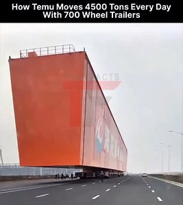 Temu relies on colossal 700-wheel trailers to haul over 4,500 tons of...