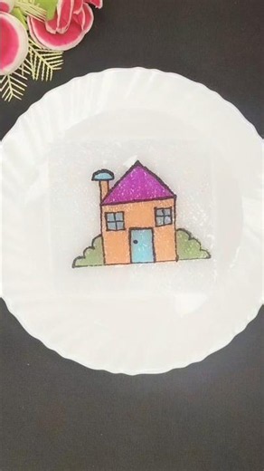 How to make an easy drawing at home 🏡/ Easy satisfying drawing for kids activity craft idea #shor...