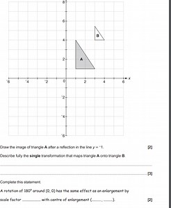 Draw the image of triangle \mathbf { A } after a reflection in ... | Filo