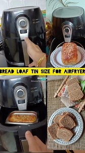 4.1K views | What's the loaf pan size for an airfryer? Here's what works as a perfect bread baking tin size for my 2.2 liters airfryer. 17.5cm x 10.5 cm stainless steel bread tin What's your airfryer capacity? #airfryerbaking #airfryerrecipes #airfryertips #airfryerreels #airfryersafety #airfryerutensils #ravneetbhalla | Ravneet Bhalla | Facebook