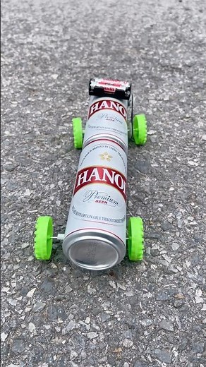 🚗 Recycled Can Car Powered by Pulley Motor – Super Smooth DIY Ride!