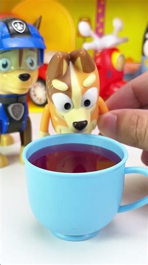 PAW Patrol Toys: CHASE vs Bluey Family Experiment Cocacola #pawpatrol #short #bluey #family