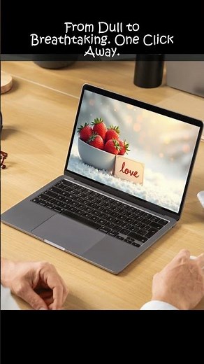 Strawberry Love Cartoon 4K Desktop Wallpaper | Cozy Winter Romance | AI Art | 4K Wallpaper #AIWallpa
