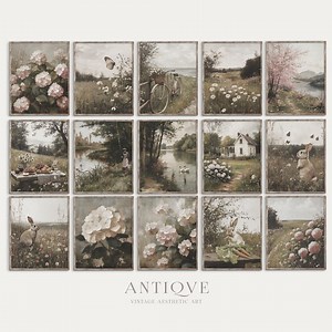 Spring Portrait Gallery Wall | Vertical Spring Artwork Print Set | 15 Prints | Printable Download | S90 - Etsy