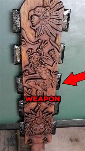 Aztec Sword Made With Obsidian and Megalodon Teeth 🤯... Macuahuitl