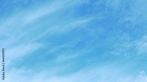 Blue Sky and Soaring Light Feather White Clouds on a Sunny Afternoon Timelapse Slow Motion. Azure Sky and Cirrus White Clouds, Atmosphere, Heaven, Beautiful Sky and Clouds Background 4K, Relax, Beauty