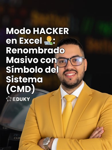 Modo HACKER en Excel 👨‍💻: Renombrado Masivo con Símbolo del Sistema (CMD) #Excel #Office #cursoexcel