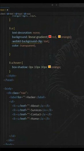 How to Create a Navigation Bar Using HTML and CSS | #coding #htmlpage