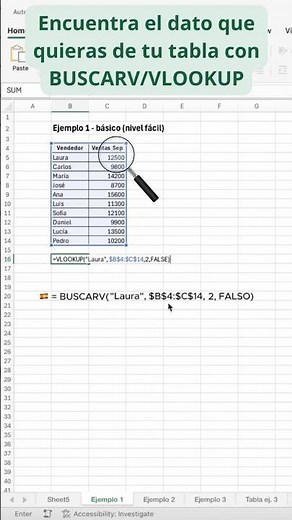 Ejemplo básico de BUSCARV / VLOOKUP en Excel | Aprende a conectar datos paso a paso