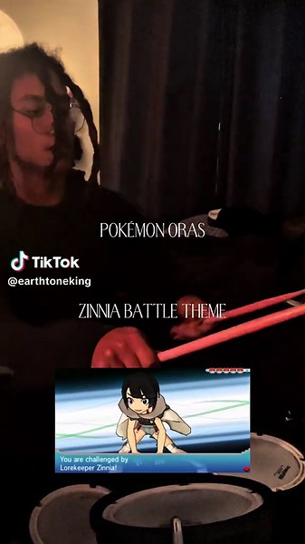 POKÉMON OMEGA RUBY & ALPHA SAPPHIRE ⭐️ [ZINNIA BATTLE THEME] [earthtoneking Drum Cover] #fyp #trending #drums #foryoupage #pokemon