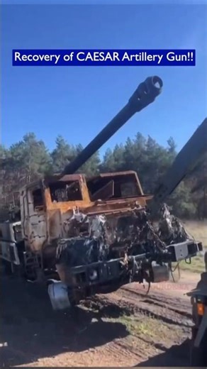 Recovery of CAESAR Howitzer Wrecked by Drone… But Still Recoverable!!