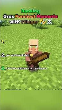Ranking Grox's Funniest Moments with Villagers 🤣☠️ #funny #minecraft #minecraftshorts #memes