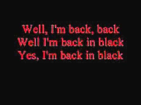 ACDC Back in black lyrics